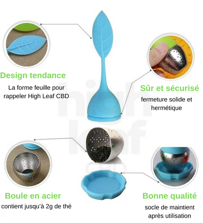 Boule à thé feuille silicone